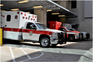 inside an ambulance